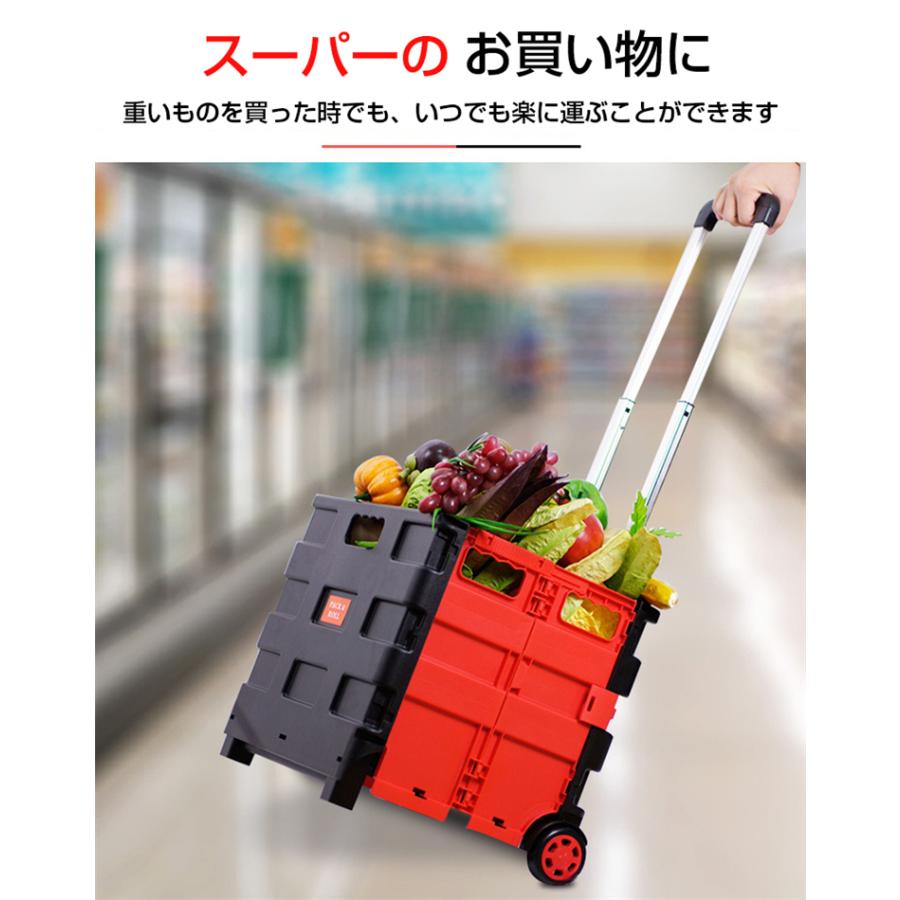 一年保証】キャリーカート 軽量 台車 折りたたみ 蓋付き 2輪