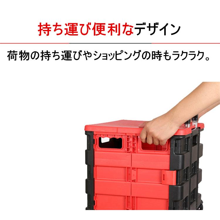 【良品】持ち運び楽々 キャスター付き オウルス カート式 キャディバッグ 赤 一年保証】キャリーカート 軽量 台車 折りたたみ 蓋付き 2輪