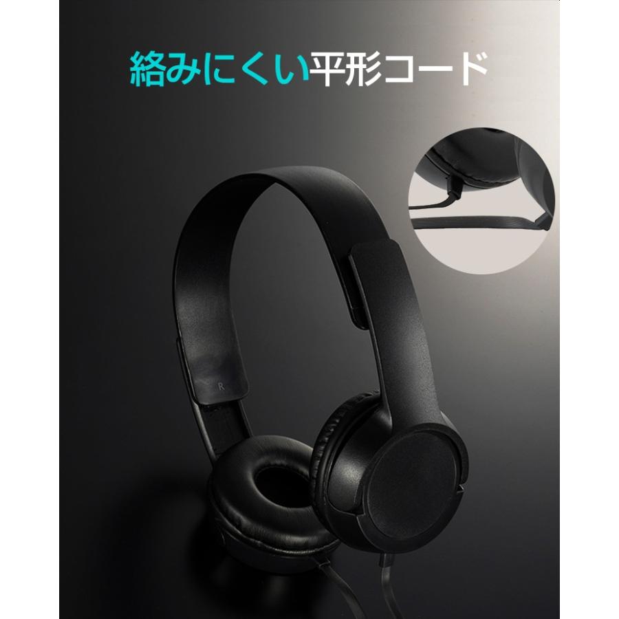 ヘッドホン ステレオヘッドホン 密閉型 有線 40mmドライバ搭載 高音質