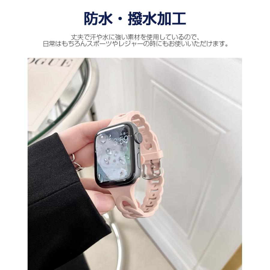 アップルウォッチ バンド シリコン チェーン風 Apple Watch SE アップルウォッチ バンド シリコン チェーン風 Apple Watch SE