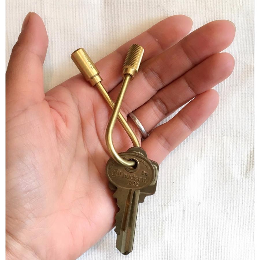 DETAIL（ディテール） CLOSED HELIX KEY RING クローズド ヘリックス キーリング キーホルダー 鍵 真鍮 メンズ ...