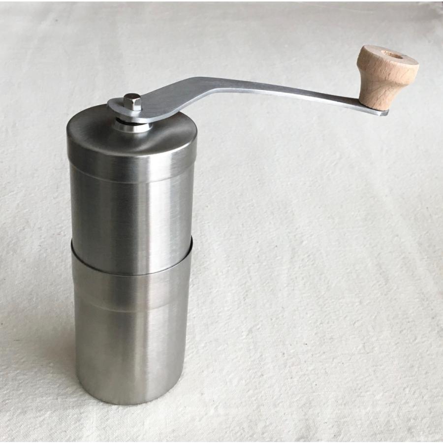 コーヒーミル ウッド   coffee mill wood  手動 手挽き 携帯 コンパクト アウトドア キャンプ 水洗い romo コスパ | romo