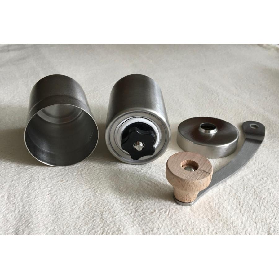 コーヒーミル ウッド   coffee mill wood  手動 手挽き 携帯 コンパクト アウトドア キャンプ 水洗い romo コスパ | romo | 06