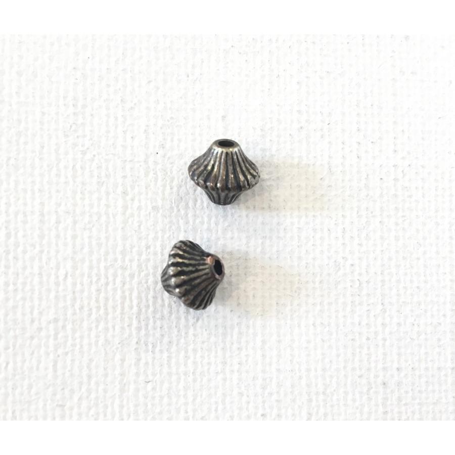 ヴィンテージ シルバー スペーサー ビーズ 2個入り  ハンドメイド 手作り アクセサリー ネックレス ブレスレット ピアス イヤリング 銀 | 