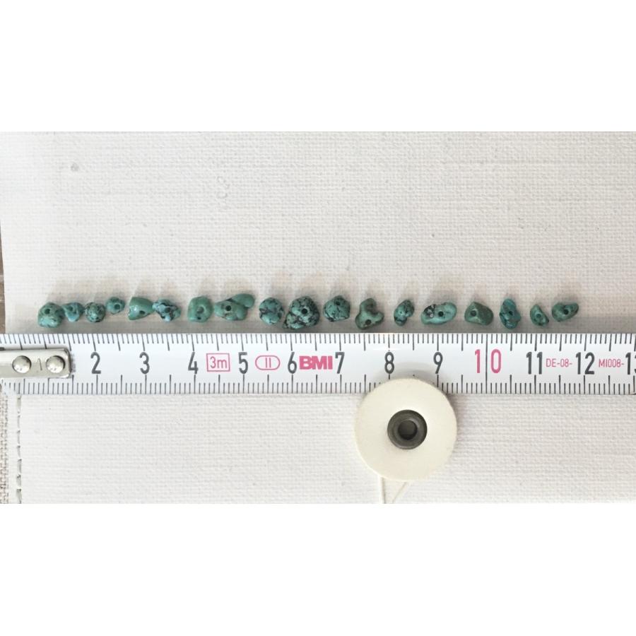 ヴィンテージ ターコイズ ナゲット ビーズ 4個入り  ハンドメイド 手作り アクセサリー ネックレス ブレスレット ピアス イヤリング トルコ石 |  | 02