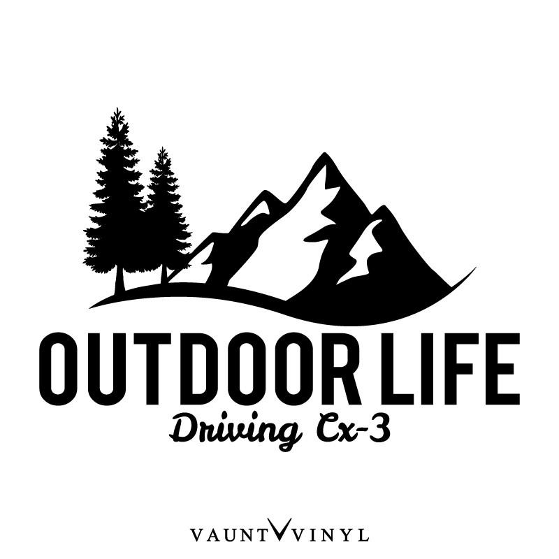 OUTDOOR LIFE CX3 カッティング ステッカー シール vv04037VAUNT VINYL 通販 Yahoo