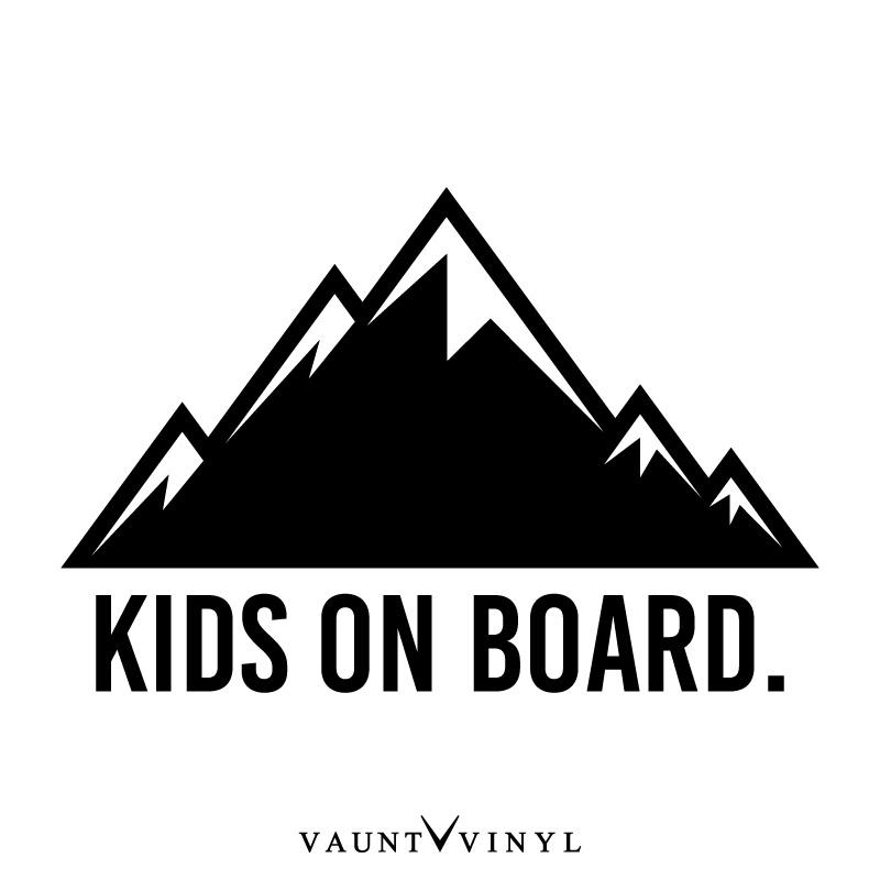 KIDS ON BOARD 山 カッティング ステッカー :vv0473-1:VAUNT VINYL - 通販 - Yahoo!ショッピング