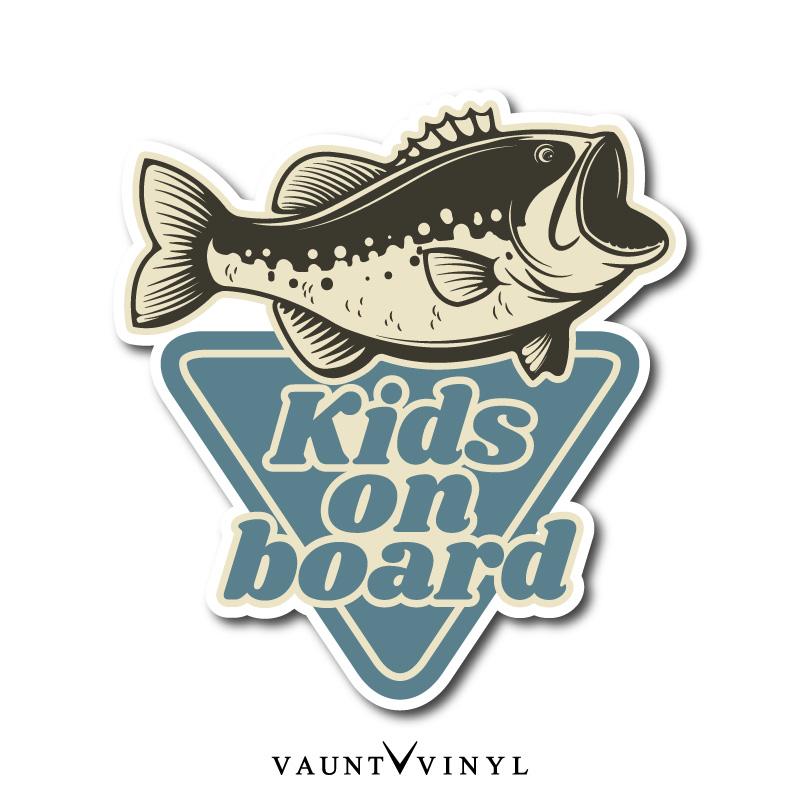 ブラックバス Kids on board マグネット 車（Yahoo!・VAUNT VINYL）