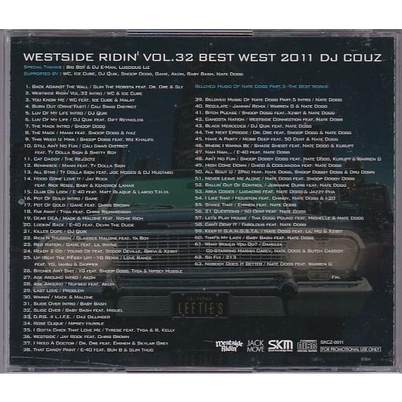 ☆CD DJ COUZ WESTSIDE RIDIN'32 BEST WEST 2011 全63トラック収録
