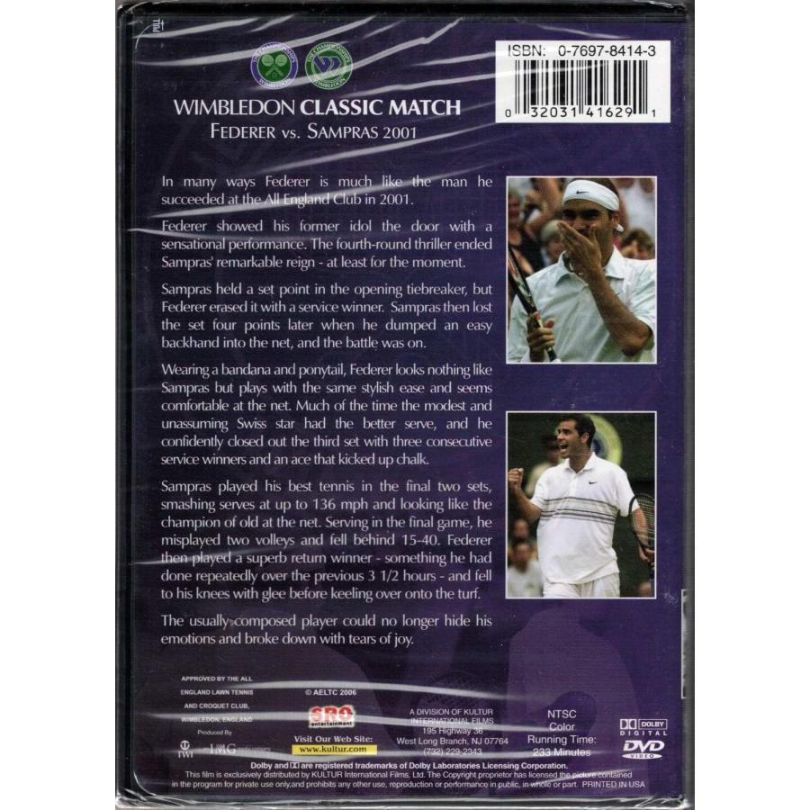 ☆DVD Wimbledon Classic Match: Federer Vs Sampras 2001 ロジャー