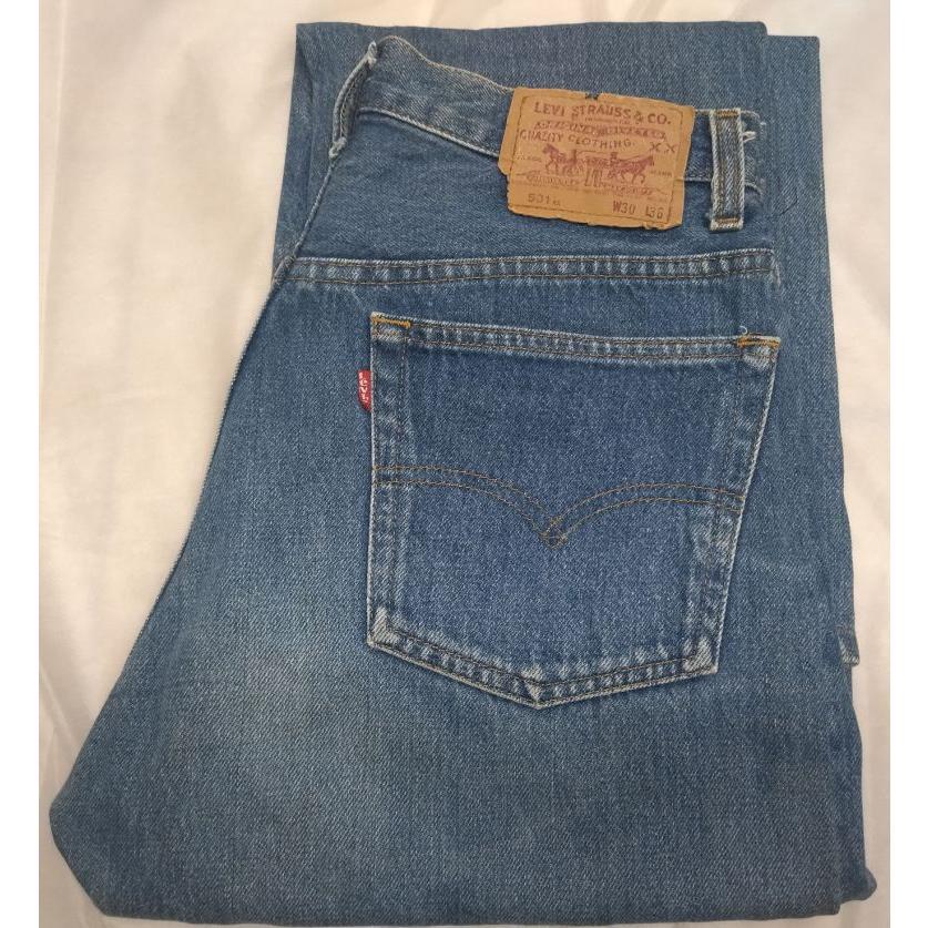 ☆ LEVI'S 501 MADE IN USA 90'S パッチ表記W30トップボタン裏555 濃紺