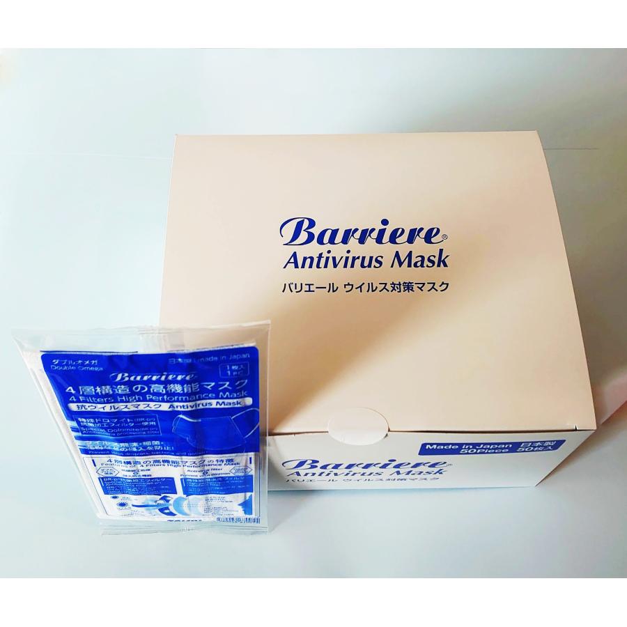 注目商品　バリエール抗ウイルスマスク 備蓄用５０入り　インフルエンザ　コロナ　ウィルス | 