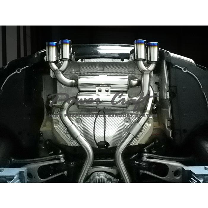 BMW M3パワークラフトエキゾーストマフラー パワークラフト BMW F80 M3 / F82 M4 ハイブリッドエキゾースト