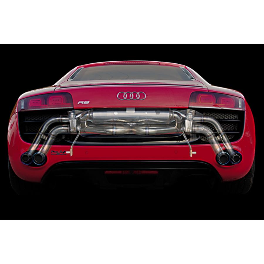 パワークラフトマフラー　アウディR8 後期用 パワークラフト アウディ R8 4.2 V8 ハイブリッドエキゾーストマフラー