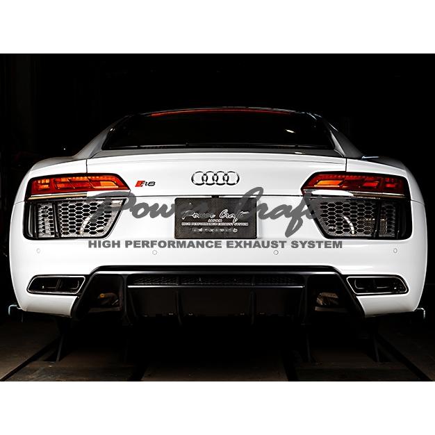 パワークラフトマフラー　アウディR8 後期用 パワークラフト アウディ R8 5.2 V10 ハイブリッドエキゾースト