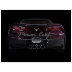 パワークラフト シボレー コルベット C7 ハイブリッドエキゾーストマフラーシステム 可変マフラー チタンテール/Xチューブ |  | 03