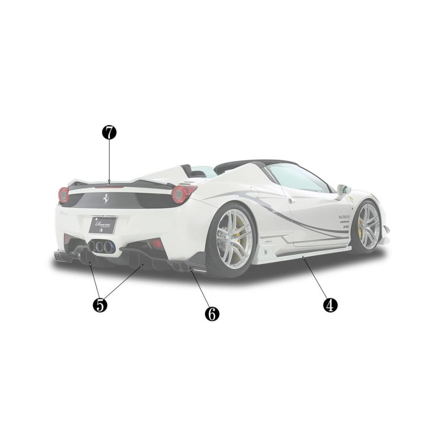 ローウェン フェラーリ 458 イタリア リアディフューザー エアロパーツ