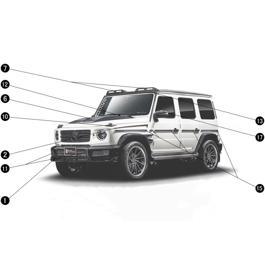 ベンツGクラス W463 フロントルーフスポイラー　エアロ　準ジャンク品 ローウェン メルセデス ベンツ Gクラス W463A G63 AMG フロントルーフ