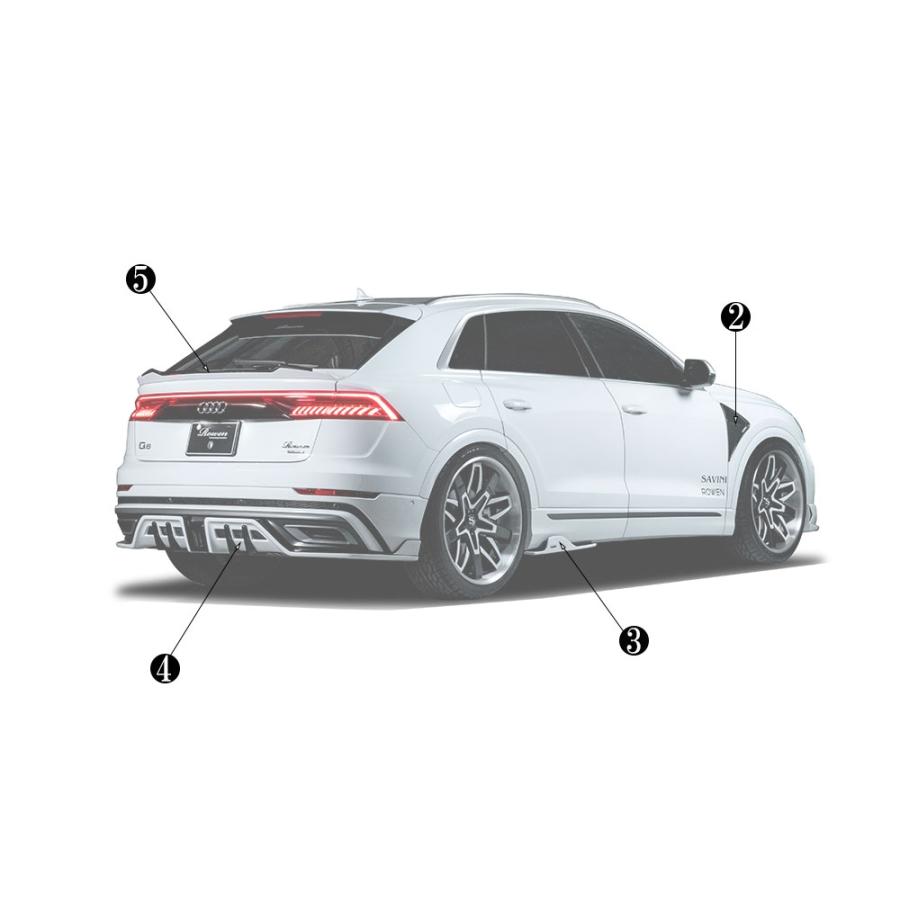 ローウェン アウディ Q8 55TFSI quattro S line リアディフューザー