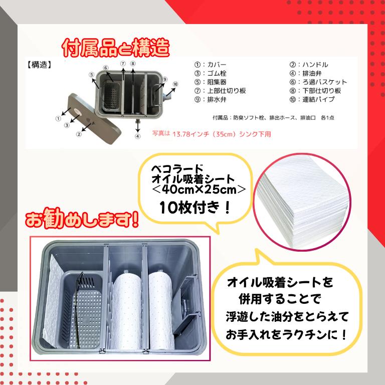 ベコラード vecolard グリーストラップ VJGT40L 40リットル用 350 