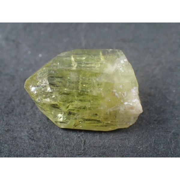 最高品質ブラジリアナイト(Brazilianite) Linopolis, Minas Gerais, Brazil 産　寸法　：　22.8X16.3X8.2mm/4.9g 宝石品質 コレクションケース付