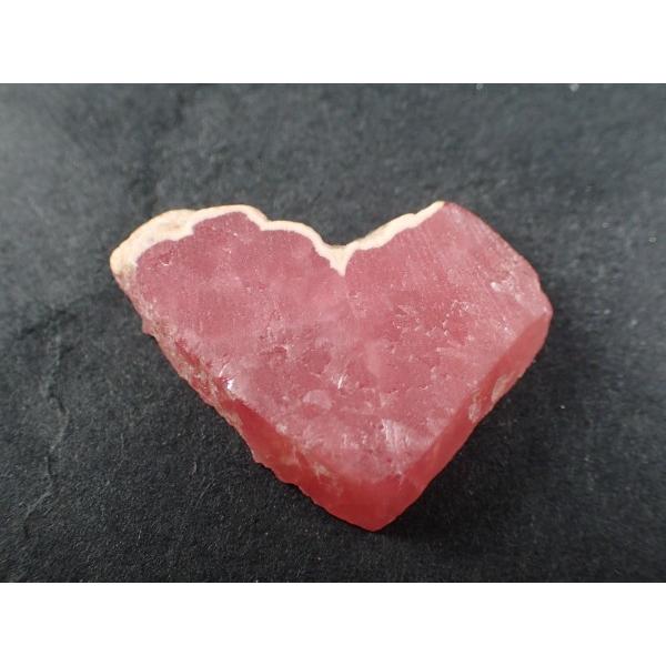 【同梱不可】 最高品質インカローズスライス原石(Rhodochrosite)　アルゼンチン 産　寸法　：　30.5X22.8X5.5mm/7.5g　宝石加工用原石