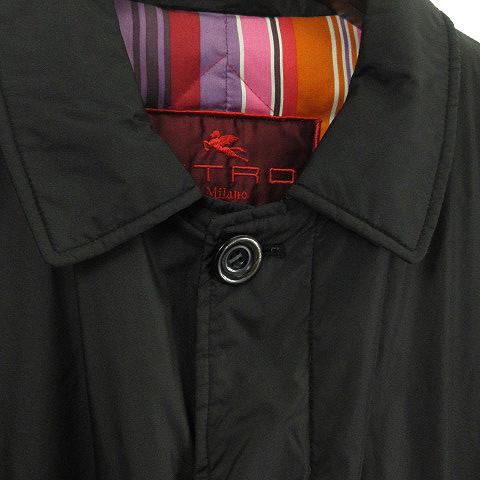 中古 エトロ Etro ダウンコート ステンカラー 長袖 裏ストライプ 裏地シルク混 L 黒 ブラック Ibs67 アウター メンズ ベクトル 古着 001 ブランド古着販売のベクトル 通販 Yahoo ショッピング