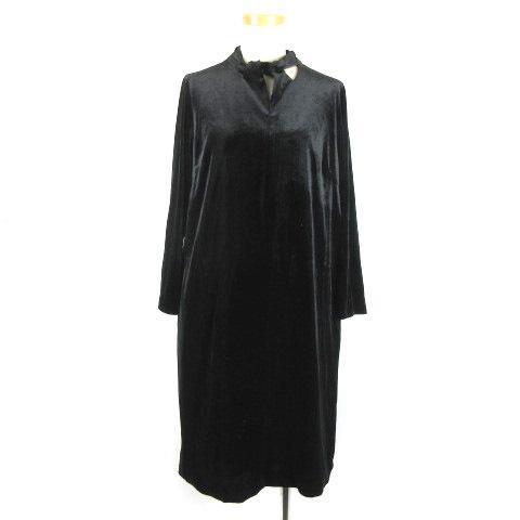 ブリスポイント Bliss Point ワンピース ベロア 長袖 ひざ丈 L 黒 ブラック レディース 001 ブランド古着販売のベクトル 通販 Yahoo ショッピング