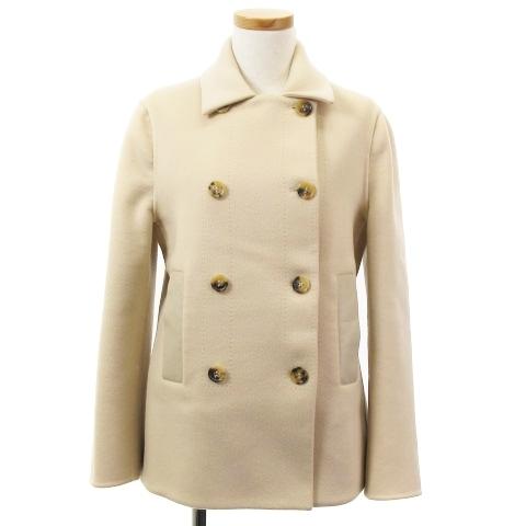 中古 ロロピアーナ Loro Piana 美品 Pコート ダブル ショート丈 カシミヤ 100 イタリア製 ベージュ 40 アウター Ecr14 レディース 22春夏新色