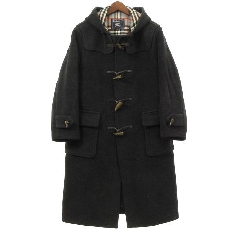 素敵でユニークな ウール 裏チェック フード ロング ダッフルコート Burberrys バーバリーズ 中古 グレー 古着 ベクトル メンズ Ecr15 アウター Ma ダッフルコート Floridapace Gov