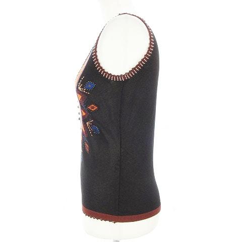 誠実-ヒロココシノ HIROKO KOSHINO ノースリーブ ニット カットソー• V