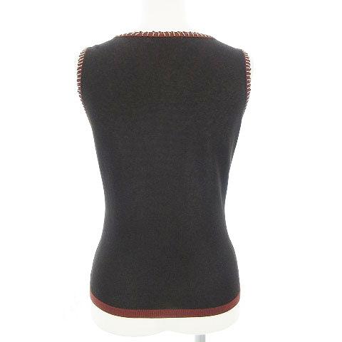 誠実-ヒロココシノ HIROKO KOSHINO ノースリーブ ニット カットソー• V