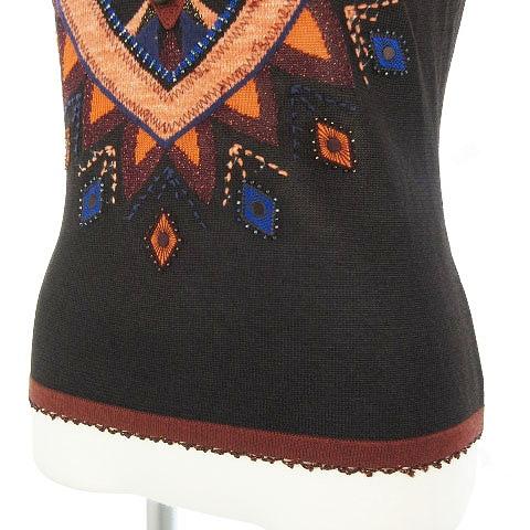 誠実-ヒロココシノ HIROKO KOSHINO ノースリーブ ニット カットソー• V