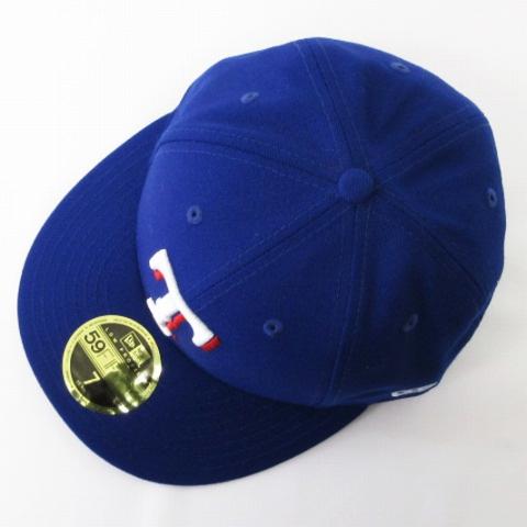 ニューエラ NEW ERA 美品 59FIFTY LOW PROFILE LP MLB T テキサス・レンジャーズ キャップ ブルー ホワイト 7 55.8cm 帽子 メンズ｜vectorpremium｜05
