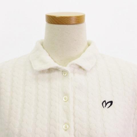 マスターバニーエディション ポロシャツ 白 レディース マスターバニー MASTER BUNNY 美品 ポロシャツ 半袖 パイル ロゴ