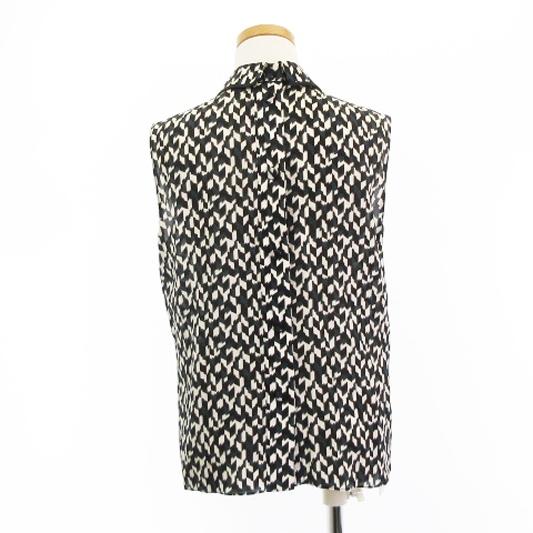マルニ MARNI ノースリーブ ブラウス シャツ フリル 総柄 シルク 