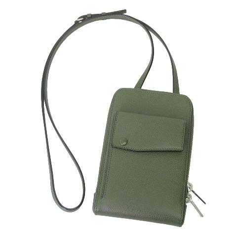 未使用品 ヴァレクストラ Valextra 新品同様 クロスボディ ポケット 