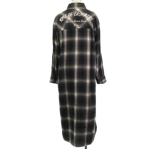ルシアンペラフィネ チェックロングシャツ