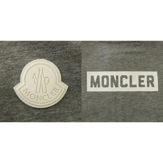 モンクレール MONCLER ロンパース カバーオール 長袖 ロゴ プリント 裏起毛 コットン混 グレー9/12 ベビー服 キッズ｜vectorpremium｜07