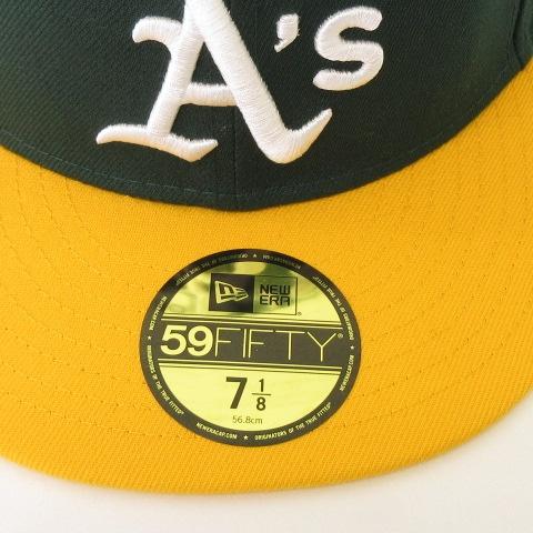 NEW ERA アスレチックス 帽子 刺繍付き 56.8cm