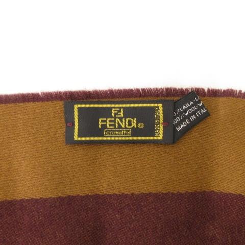 FENDI フェンディ ズッカ柄 ストール マフラー フリンジ FENDI フェンディ ズッカ柄 ストール マフラー フリンジ