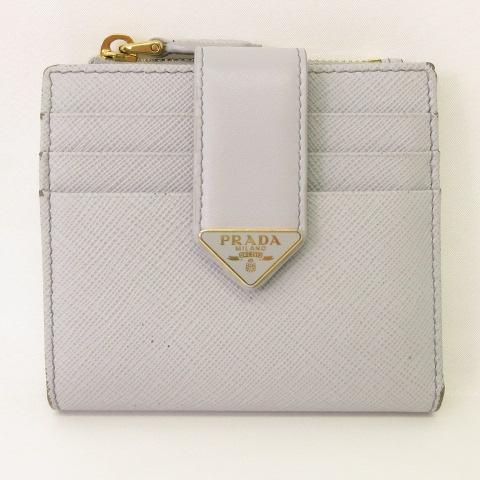 プラダ PRADA 1ML047 サフィアーノレザー 二つ折り財布 コンパクト  