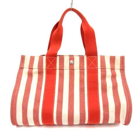 エルメス HERMES カンヌMM トートバッグ ハンドバッグ キャンバス  