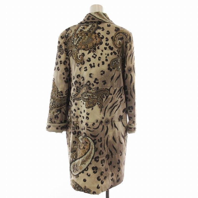 LEONARD レオナール FASHION 中綿コート 肩パッド レオパード  