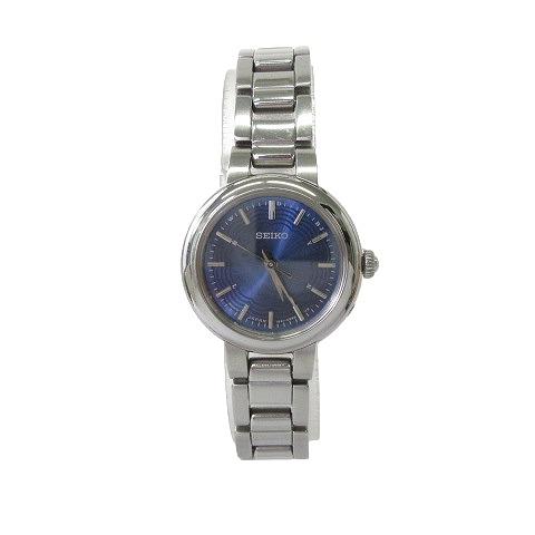 セイコー SEIKO 1B21-0AM0 腕時計 ウォッチ 電波ソーラー ネイビー文字 