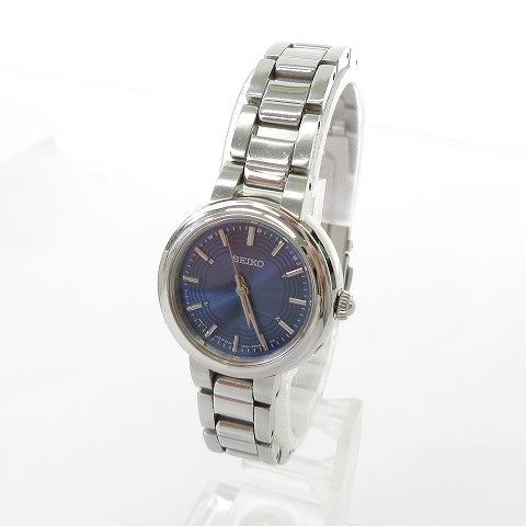 セイコー SEIKO 1B21-0AM0 腕時計 ウォッチ 電波ソーラー ネイビー文字 