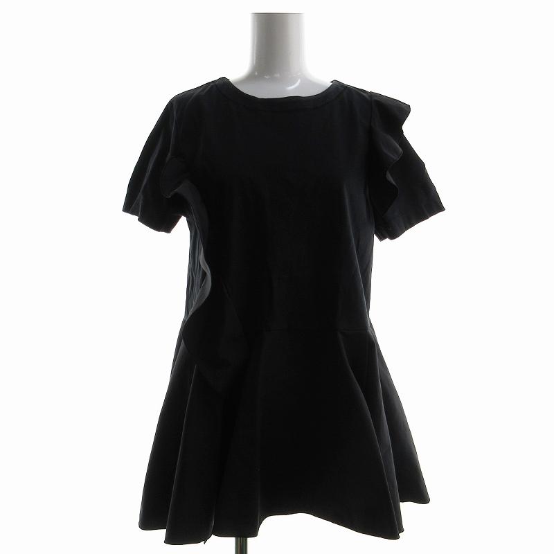 CELFORD フリル付きブラックベスト CELFORD (セルフォード)ペプラムショートジレ 25春夏