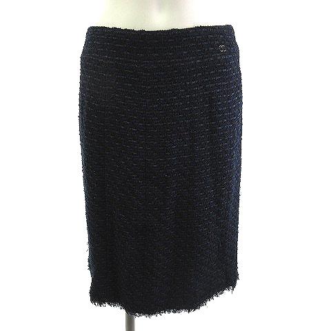 CHANEL シャネル ツイード セットアップ スカート スーツ フリンジ  