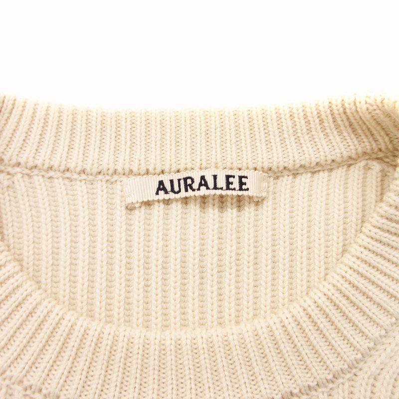オーラリー AURALEE リブニット セーター プルオーバー クルー