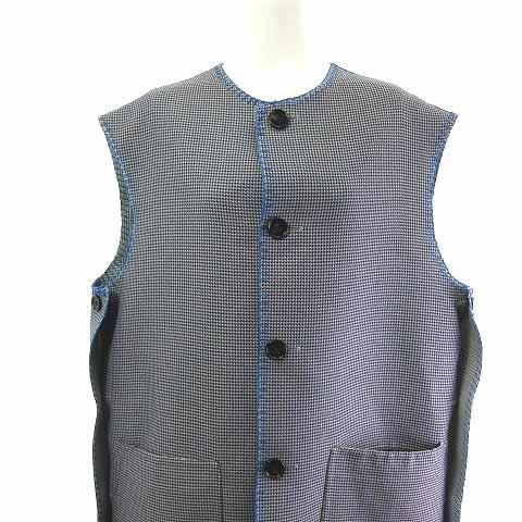 美品　21AW マルニ　MARNI ジレ　アウター　リバーシブル MARNI - マルニ ロングベスト リバーシブル 千鳥格子 チェック